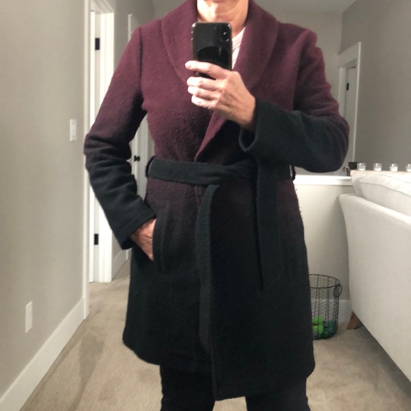 BB Dakota shawl collar sweater coat with self tie belt - Picture 1 of 5